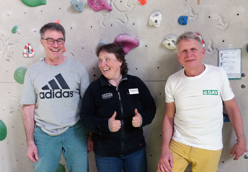 Bruno, Tatjana und Jo - unsere Organisatoren des Sen-Klettertreffs der Kletterarena | © diekletterarena